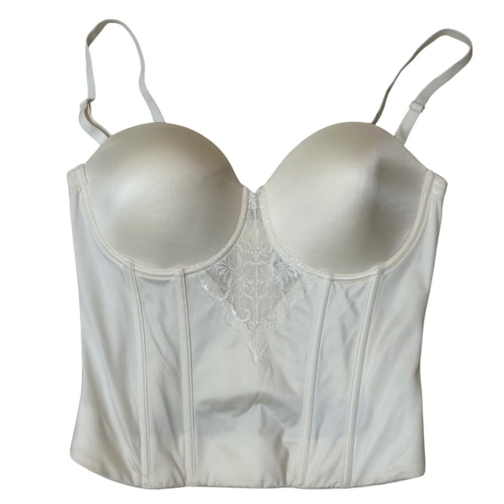 Maidenform Bustier Women 38C Ivory Excellence Lace Bridal Corset DM1022